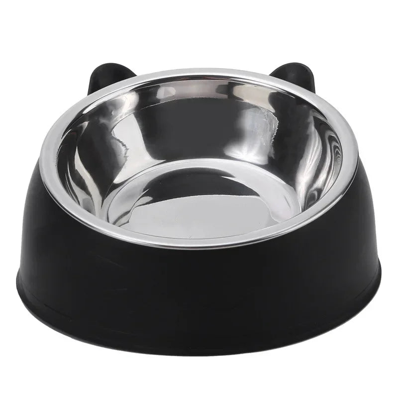 Tilted Pet Bowl with Bamboo Stand