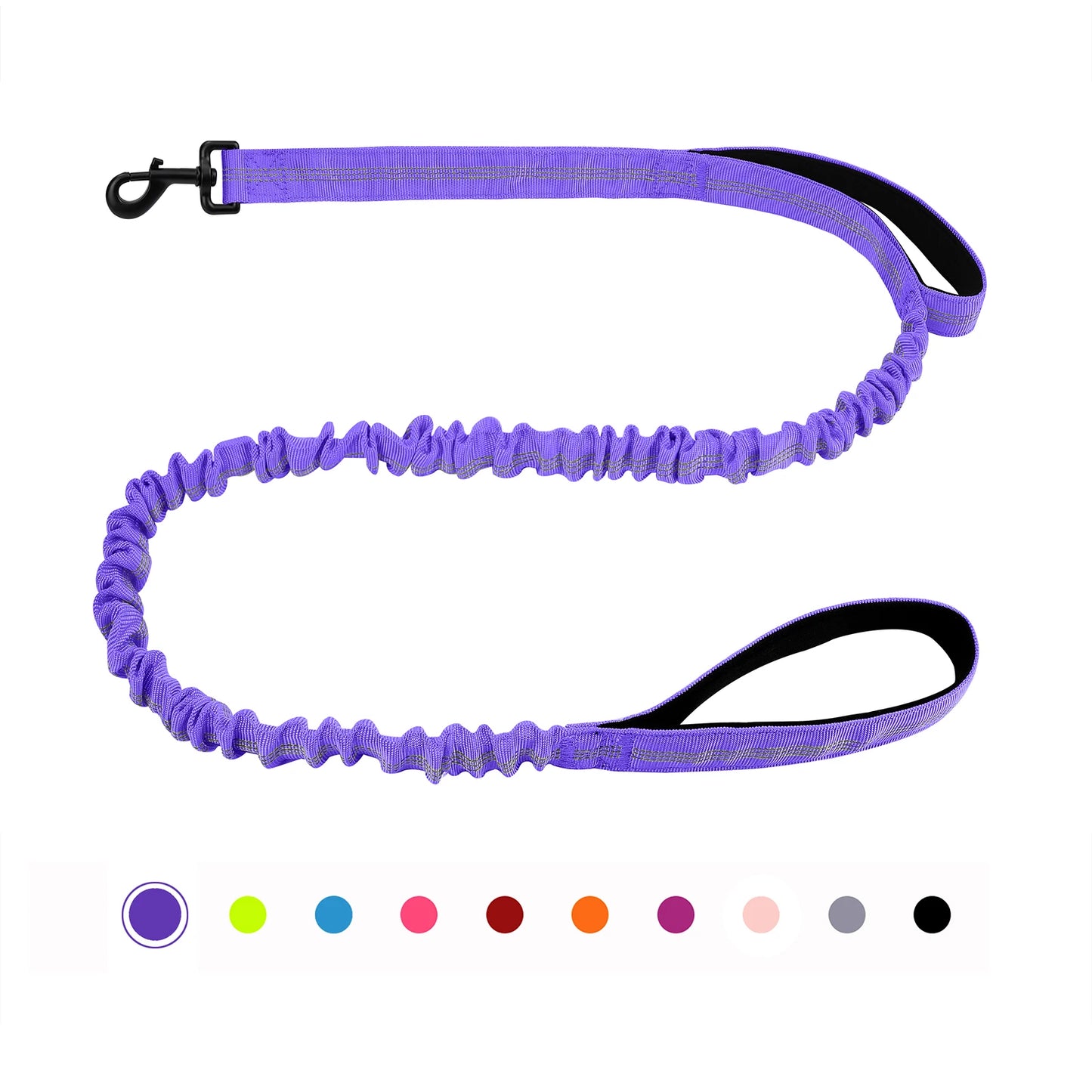 FlexiPaw™ Bungee Leash – Heavy-Duty Shock-Absorbing Dog Leash with Dual Padded Handles