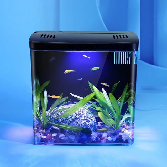 Mini Tabletop Fish Tank – Compact Self-Circulating Eco Aquarium