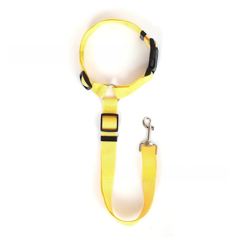 SafeRide™ Adjustable Dog Car Seat Belt – Durable Nylon Safety Restraint