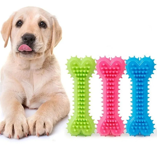 Tiny Tuff Bone – Soft Rubber Chew Toy for Small Dogs