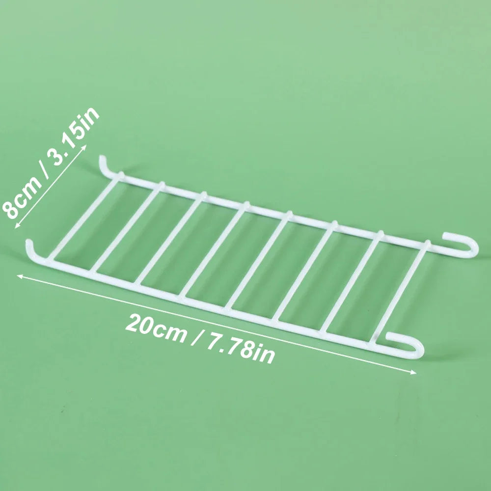 Stainless Steel Bird Platform Toy – Parrot & Small Pet Cage Resting Perch with Ladder
