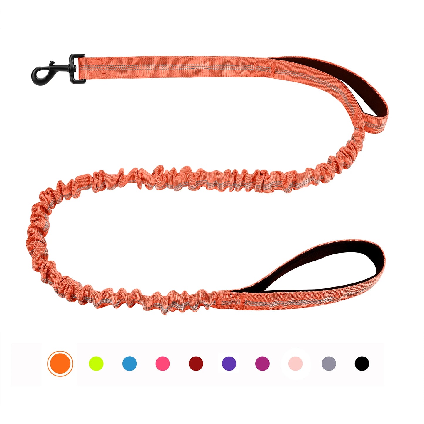 FlexiPaw™ Bungee Leash – Heavy-Duty Shock-Absorbing Dog Leash with Dual Padded Handles