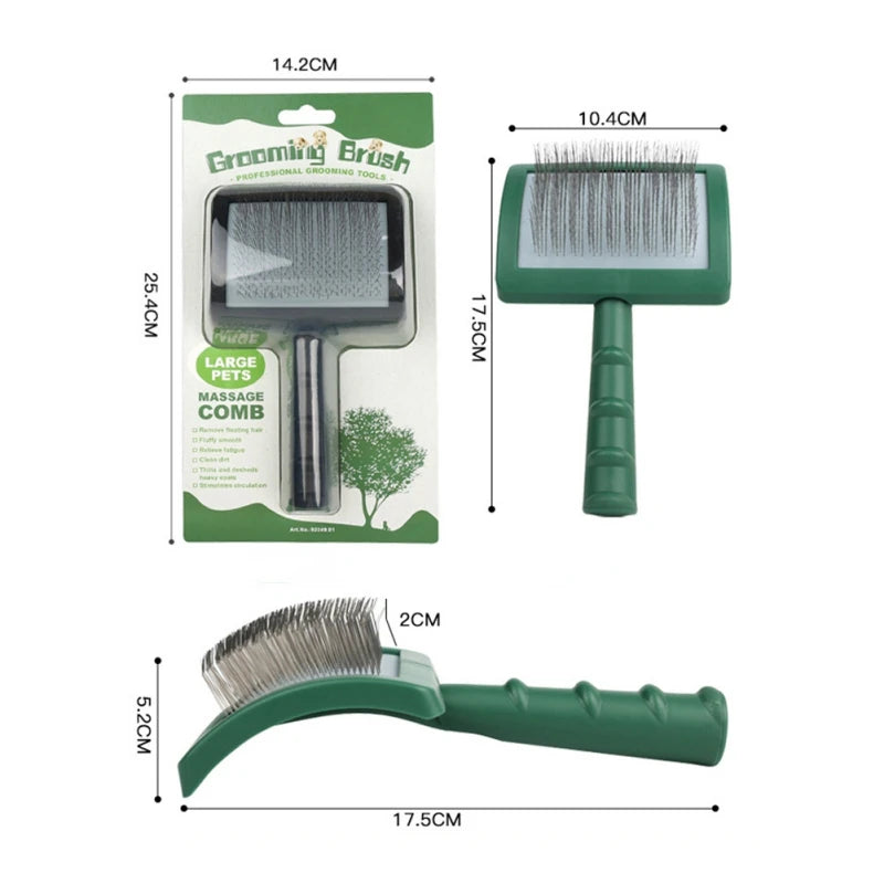 ProGlide™ Extra Long Pin Slicker Brush – Detangling & De-Shedding for Large Dogs