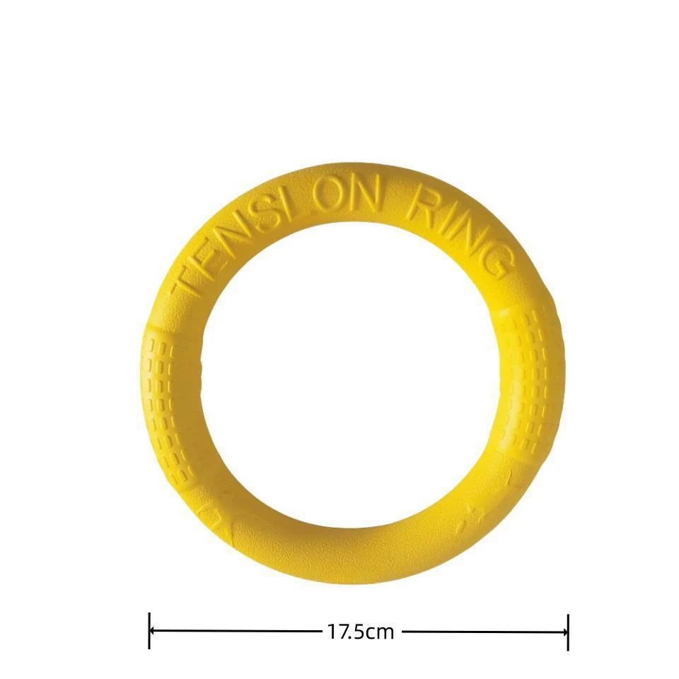 Tough Dog Ring Toy – Durable Flying & Floating Fetch Ring for All Breeds
