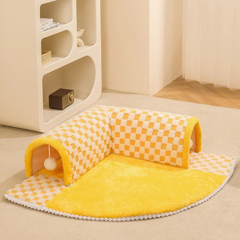 Cozy Hideaway & Play Tunnel for Cats