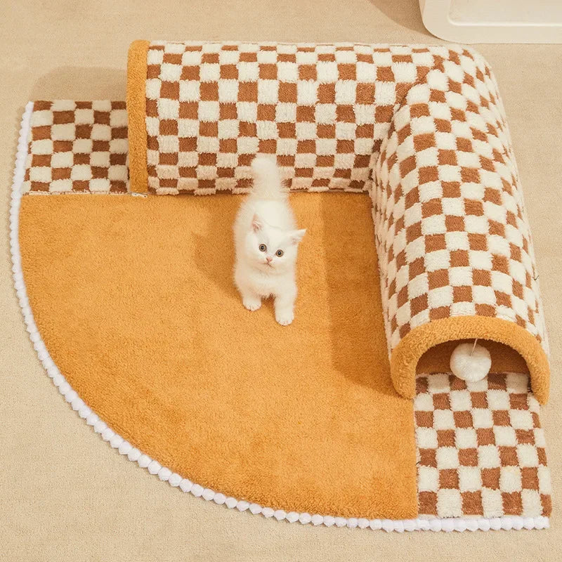 Cozy Hideaway & Play Tunnel for Cats